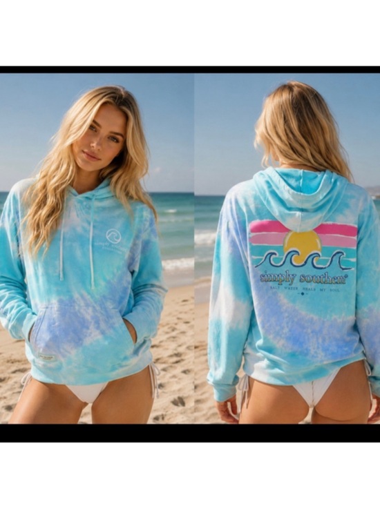 Simply Southern Tops - Simply southern salt heals the soul long sleeve hoodie size large